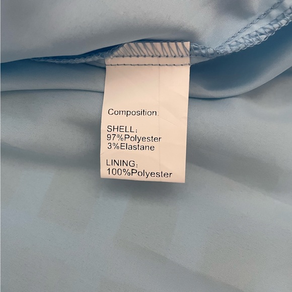 NWT PrettyGarden Blue Puff-Sleeve Ruffle Dress Size S - Picture 12 of 15